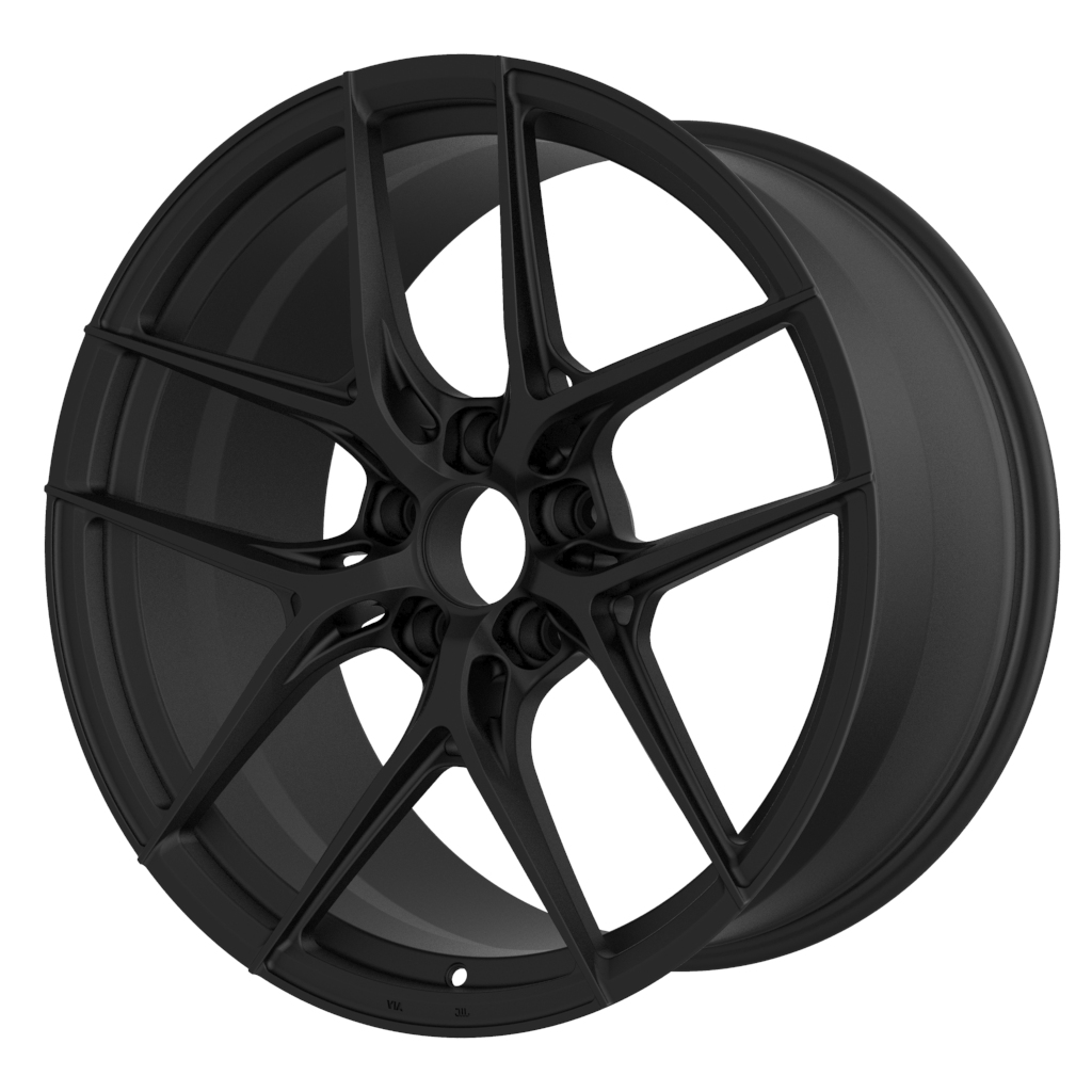 NNX-D522 Cerchi in lega per auto con cerchi in lega di alluminio forgiato nero di alta qualità 5×120
