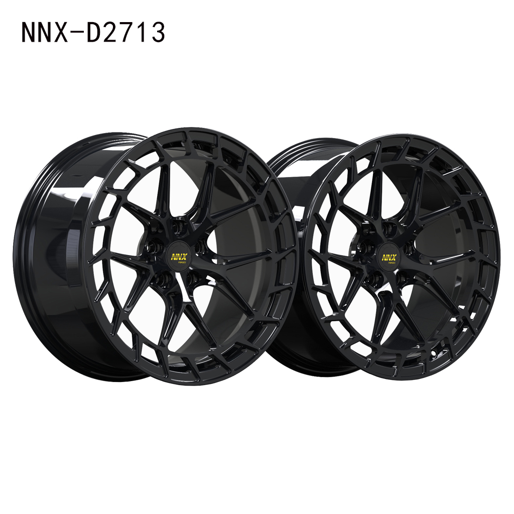 NNX-D2713 Aviation aluminium T6061 roues forgées noir mat 16 17 18 19 20 21 22 23 24 pouces face machine PCD 5X120 roues de voiture en alliage