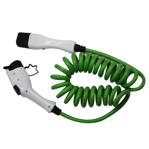 16A 32A Type1 J1772 to Type2 Spiral EV Tethered Cable