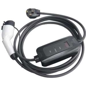 Cargador portátil EV ajustable de corriente Type1 SAE J1772 de 7KW/3.6KW 6-16A/10-32A con pantalla LCD