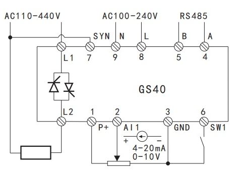 GS40 산업용 퍼니스 scr 전력 컨트롤러