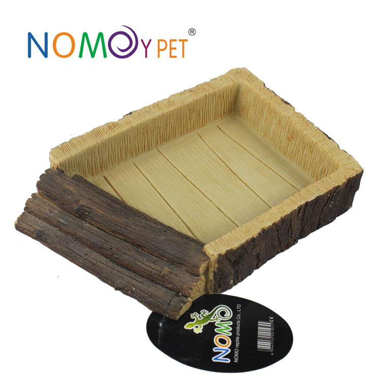 One of Hottest for Vivarium Fogger Humidifier - Resin wooden ramp and food bowl M – Nomoy