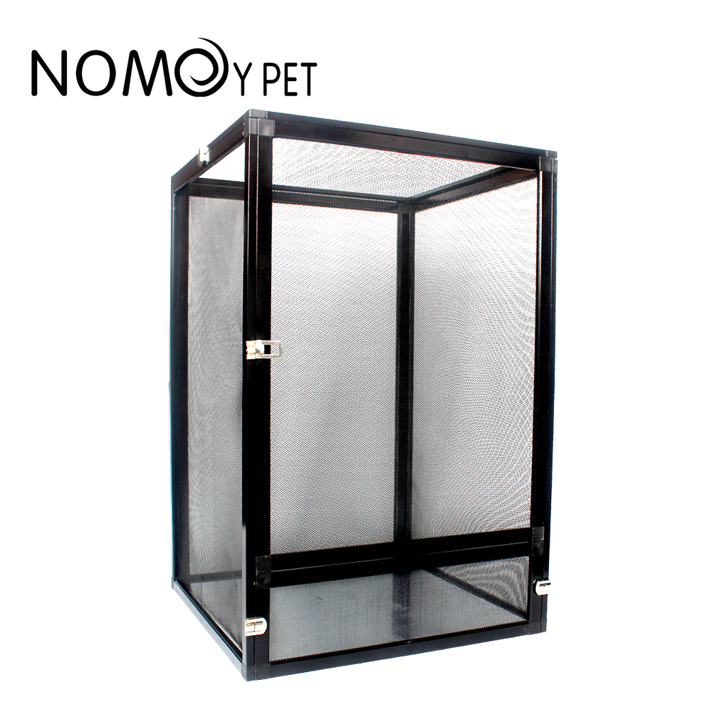 Factory Customized Large Glass Vivarium - Black Aluminum Alloy Reptile Enclosure Screen Cage NX-06 – Nomoy