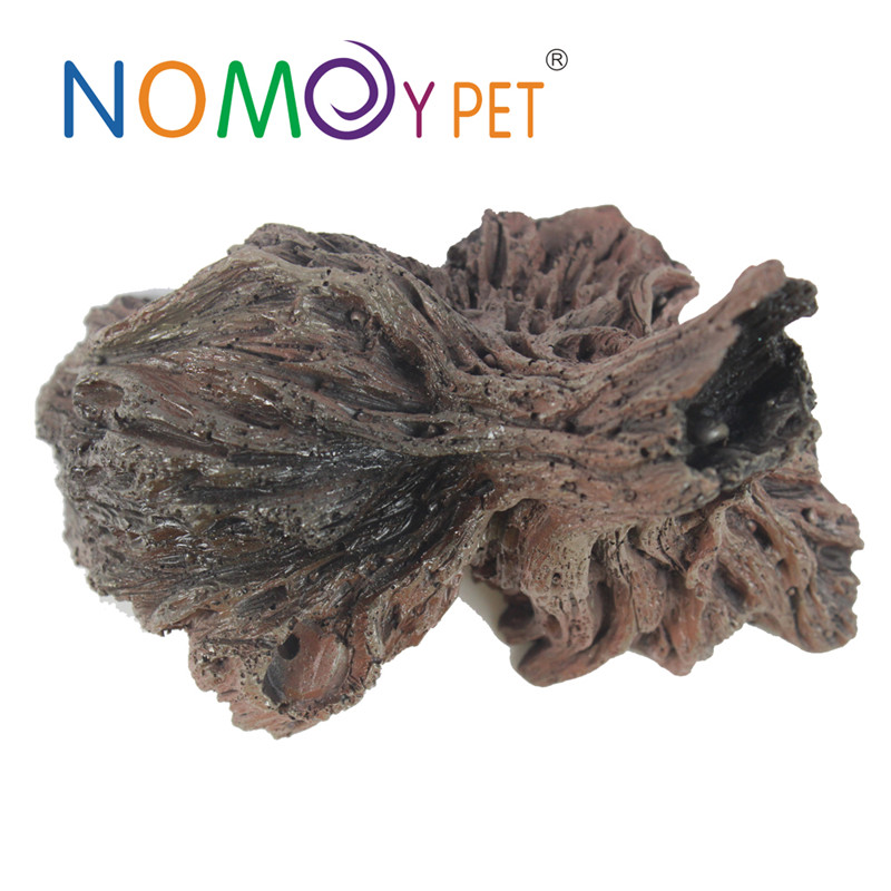 Cheap price Carpet Python Terrarium - Resin brown tree hole decoration – Nomoy