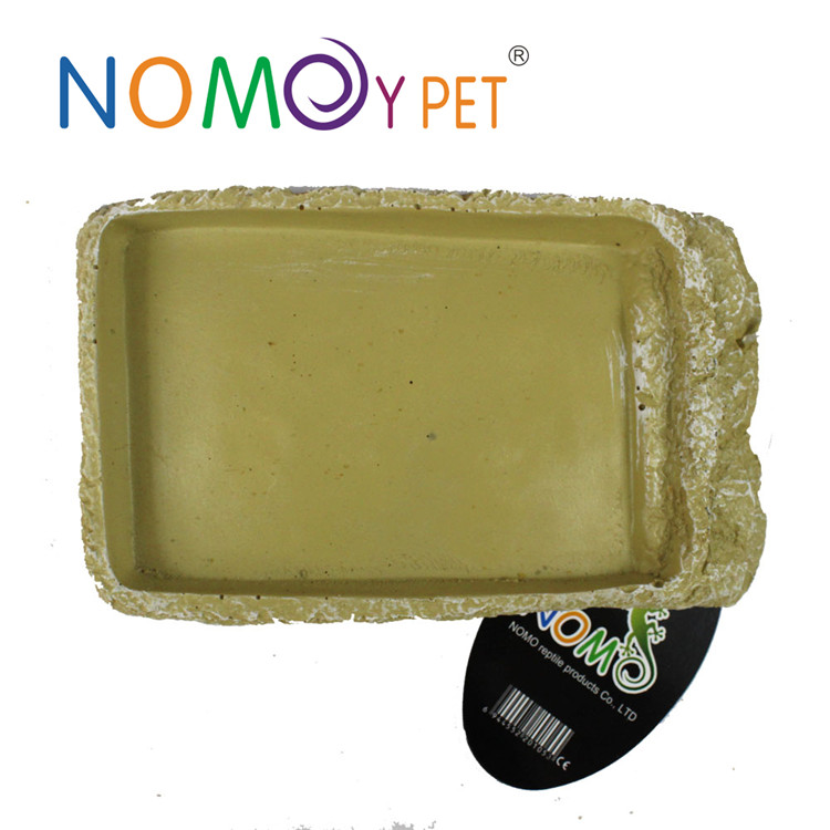Factory best selling Snake Holder Stick - Square yellow resin food dish – Nomoy