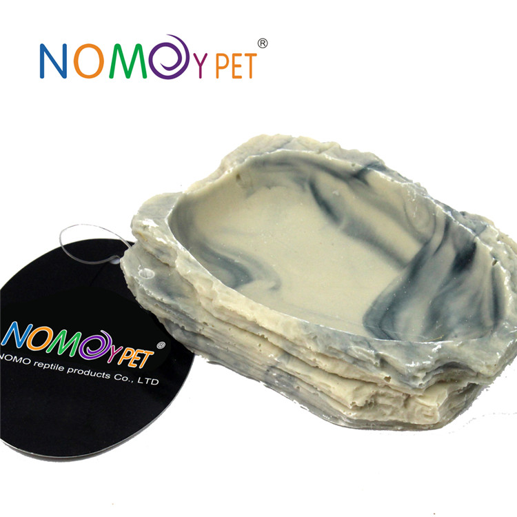 Discountable price Reptile Feeders For Sale - Resin bowl grey lines S – Nomoy