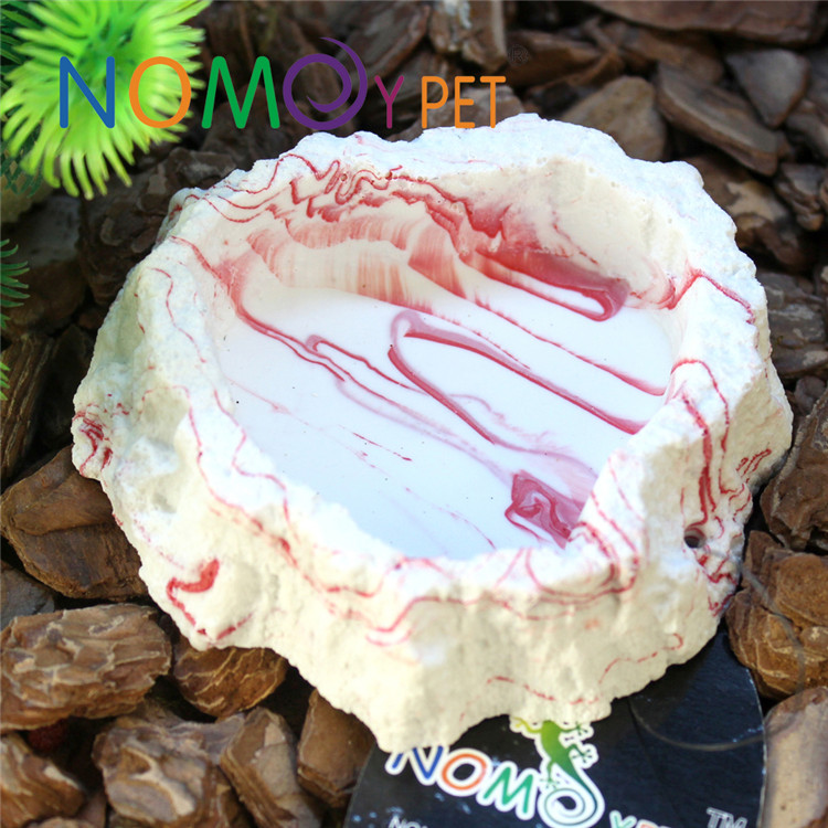 Wholesale Dealers of Reptile Feeder - Resin bowl pink lines M – Nomoy