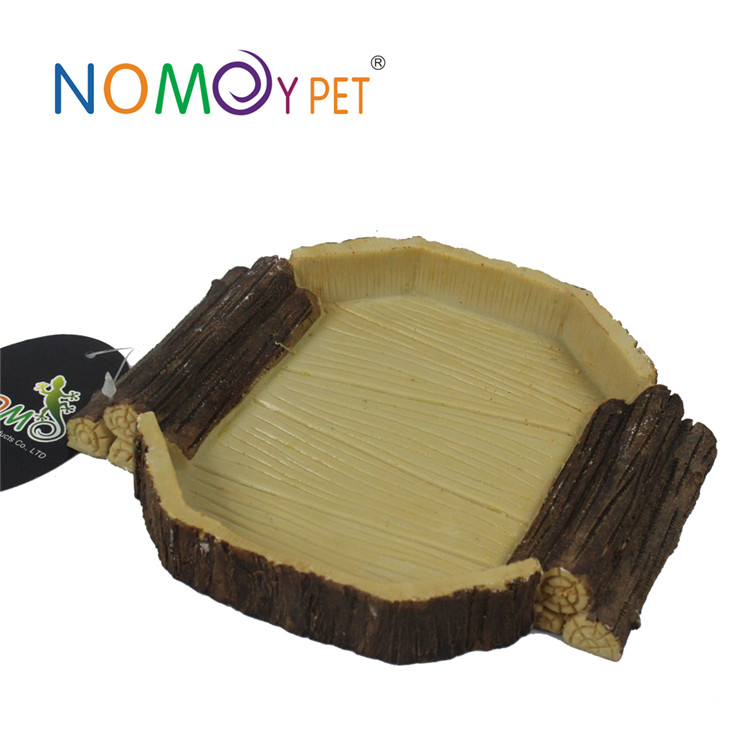 Factory best selling Tortoise Hide Box - Resin round food bowl with ramps – Nomoy