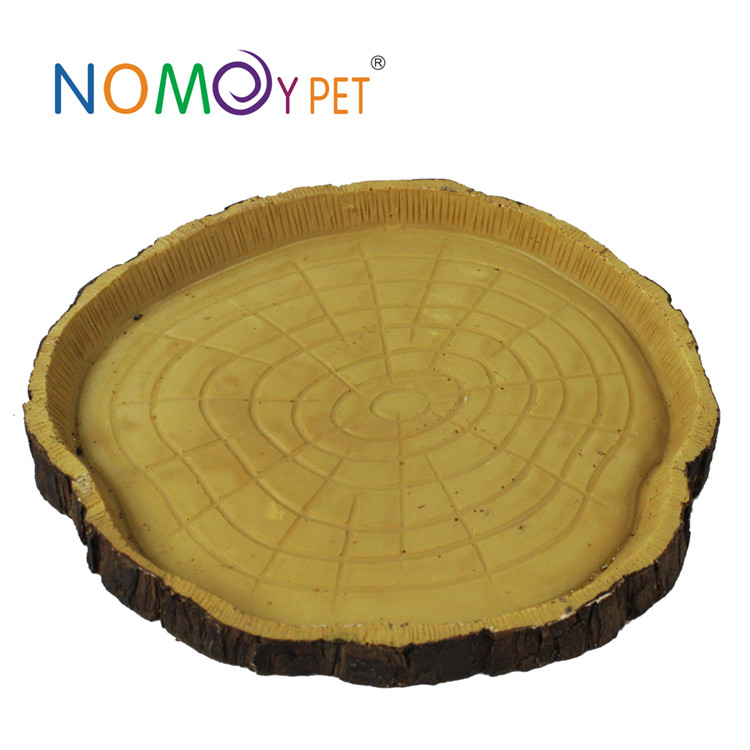 Bottom price Resin Box Turtle - Round yellow resin food dish – Nomoy