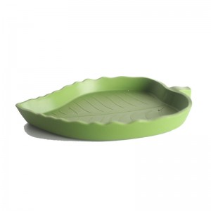OEM/ODM Manufacturer China Reptile Leaf Shape Plastic Food Water Bowl Dish