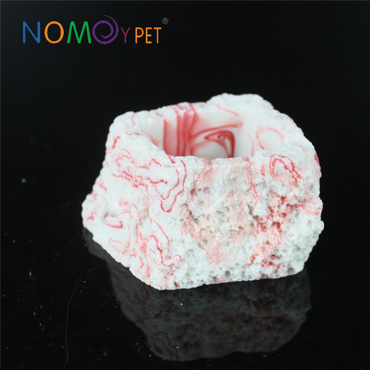 High reputation Leopard Gecko Cave - Square resin bowl pink lines XS – Nomoy