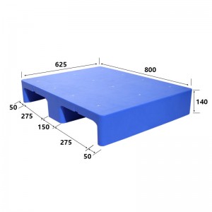 Palet de plástico de tres corredores con superficie superior plana para máquina de impresión KBA
