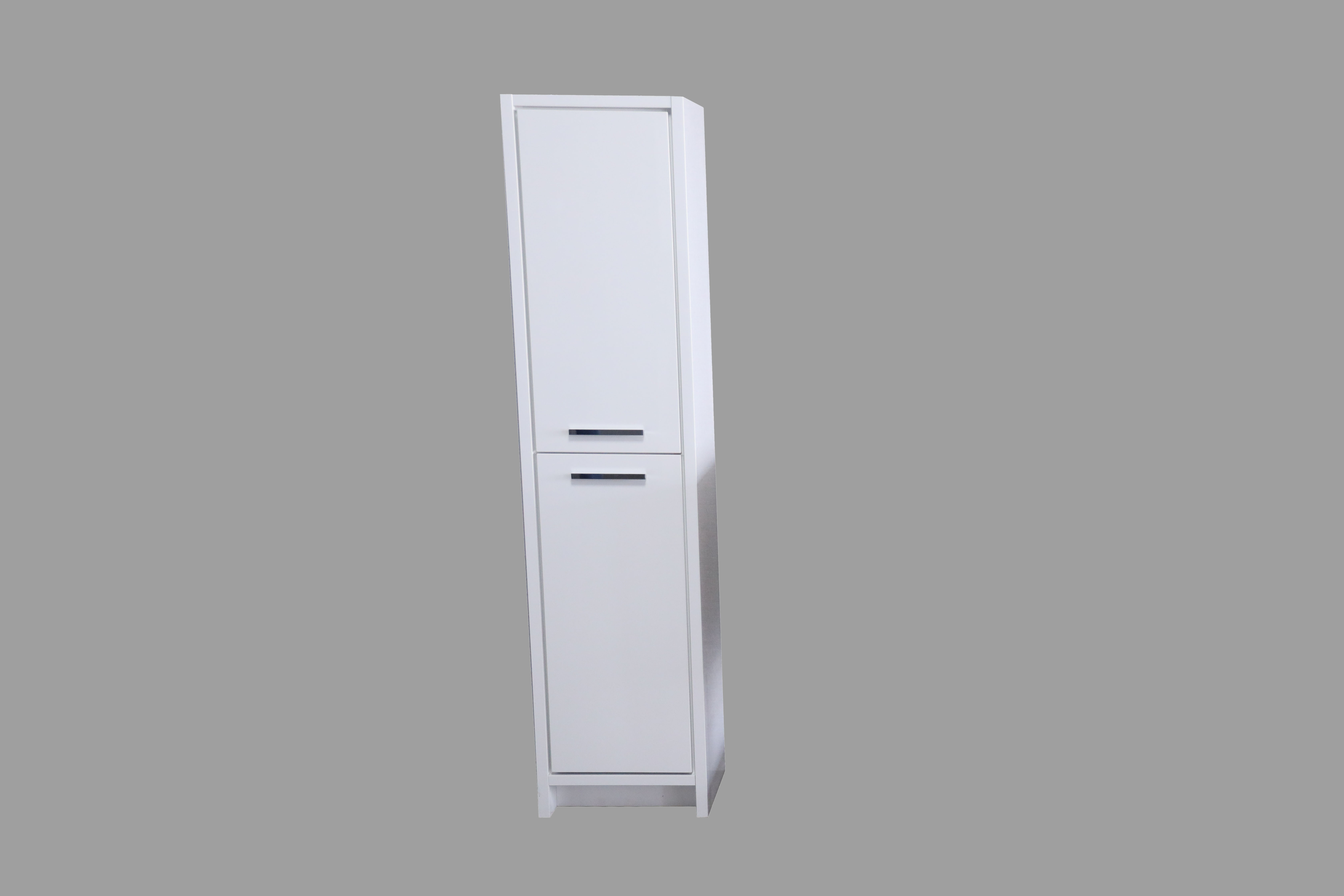 2-door floor standing high storage cabinet with chrome-plated handles
