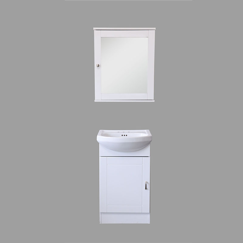 Classic bathroom cabinet unit with single door mirror cabinet