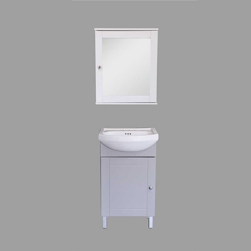 Classic bathroom cabinet unit in grey color