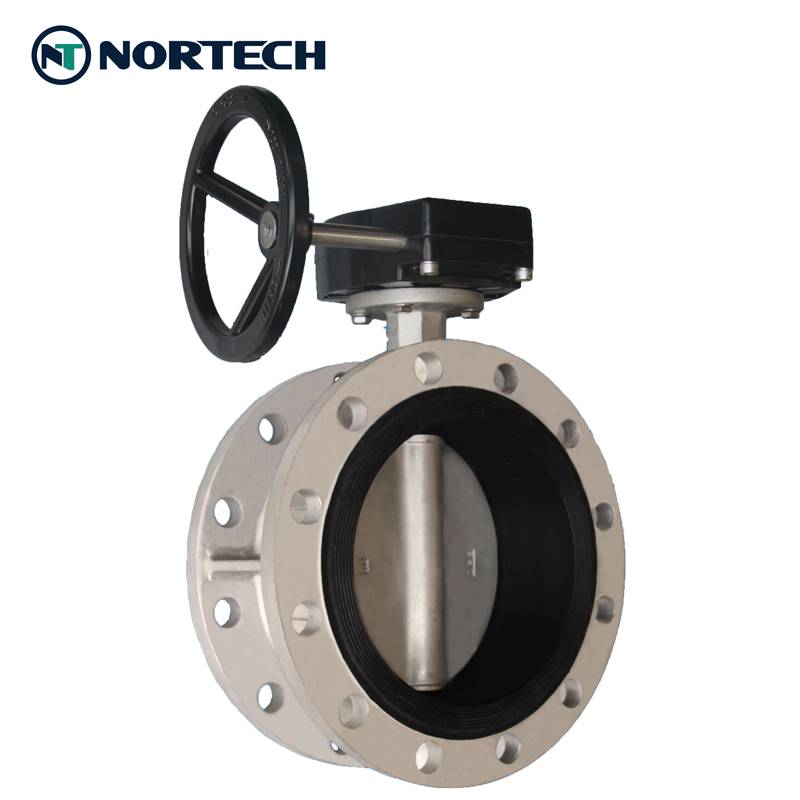 China Industrial concentric double flanged Butterfly Valve for water
