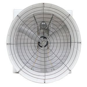 Two-door conical fan for poultry