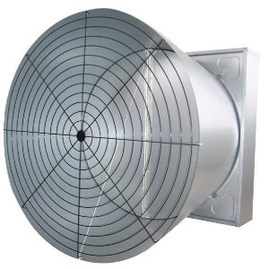 Tunnel ventilated two-door conical fan