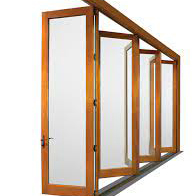 Luxury Design High Quality Single Double Exterior Security Aluminum Clad Wood Bifold Door Price