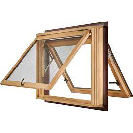 Unique Design Waterproof Double Safety Glass Aluminum Clad Wood Awning Window For Home