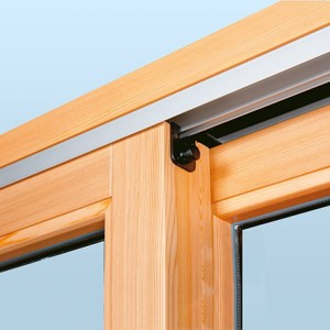 Modern Strong Thermal Broken Aluminium Clad Wood Narrow Frame Sliding Doors