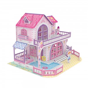 3D Puzzle Dollhouse with Furniture Sweet Villa ...