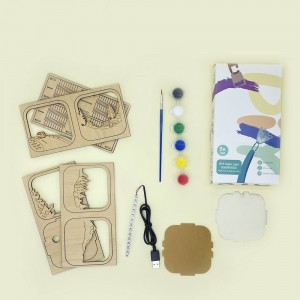 Creative DIY Night Light Ideas for Girls 3D Puzzle Wood Craft Construction Kit – L0106P-1