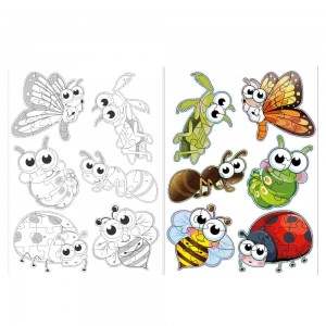 BSCI Printing Factory Manufactures Bugs Chunky Puzzles for Toddlers 6 in 1 Chunky Puzzle Set for Kids Ages 2+ JB-9