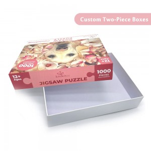 Custom Two Piece Rigid Boxes Consist of Top Lid and Bottom Base Tray PB019