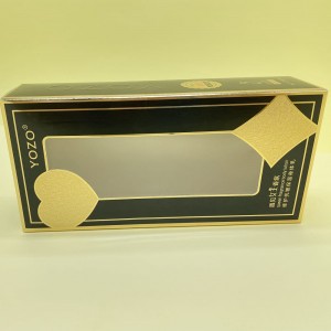 Custom Shapes & Sizes Tuck End With Hanging Tab Packaging Boxes with Front Window PB027