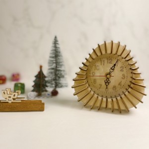 Wooden Model Kit Laser Cut 3D Wooden Puzzle DIY Clock Triangle – SZ-11