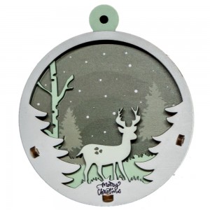 Originally Designed Tree Ornament Made from Wood Asst of 12 Christmas Tree Decoration –  WB011