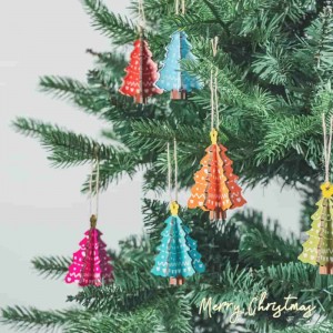 UV Print 3D Custom Wooden Laser Cut Hanging Tree Decorations Housewarming Holiday Gift WB021