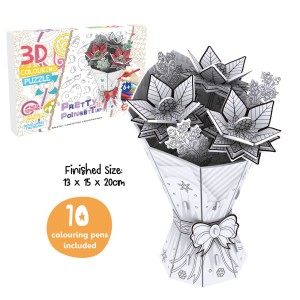 Arts & Crafts for Girls, 3D barvna sestavljanka Cvetlični aranžma Poinsettia Bush