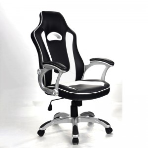 Modern Style Cooling Black and White PU and PVC Material PU Castor Gaming Design Chair Office Chair
