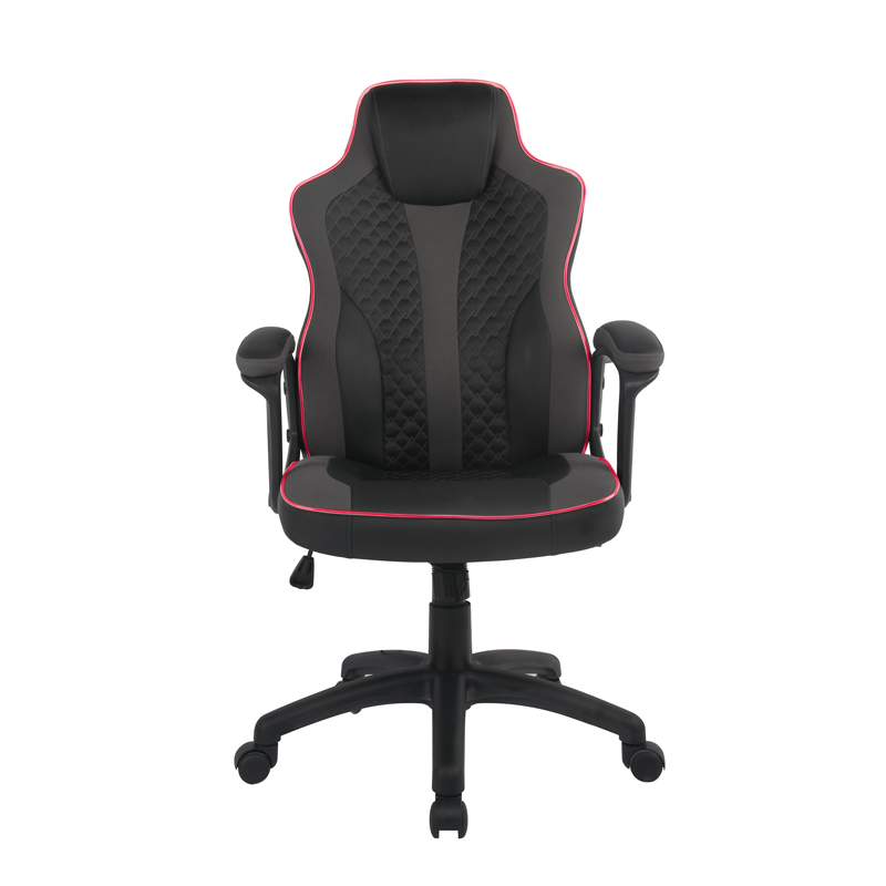 Original Factory Most Comfortable Executive Office Chair - Special design Racing Chair Black PU and Fabric Light Pipe on the Edge of Seat and Back over around   – ANJI