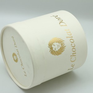 Candle Packaging White Cardboard Cylinder Tubes Hot Stamping