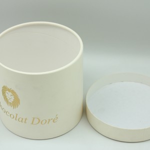 Candle Packaging White Cardboard Cylinder Tubes Hot Stamping