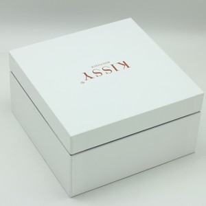 Jewelry Gift Package Rigid Paper Box Gold Stamping Logo