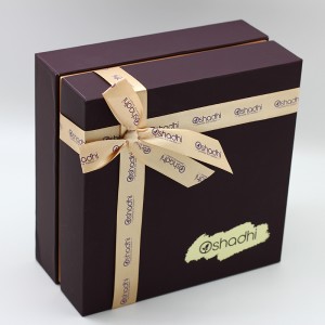 4c Print Matte Lamination Paper Boxes With Ribbon Bowknot