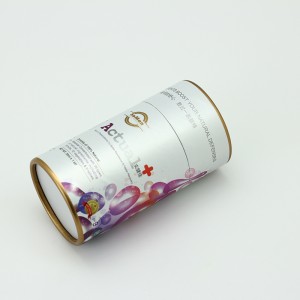 4c UV Printed Round Paper Box With Lid Essential Oil Packaging