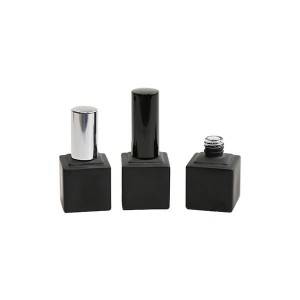 Good Quality China High Quality Oval Clear Black Nail Polish Glass Bottle with Brush Cap