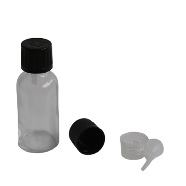22mm Black Child Proof And Tamper Evident Dropper Cap For Essential Oil Bottle Closures With Plastic Insert Featured Image