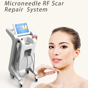 8.4 inch Colorized Touch Screen RF Microneedling Three Pin Needle Skin Tightening Machine