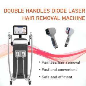 Hot-selling China 2022 Newest 808nm Diode Laser Hair Removal High Power 2000W Double Handle Machine for Hair Removal