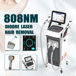 High Quality Double handle Professional Medical 808nm Painfree Diode Laser Hair Removal Machine