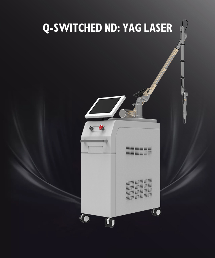 Korea Arm Q Switched Nd Yag Laser Tattoo Removal Machine Remove Melanin Colleagues