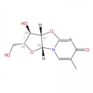 C10H12N2O5 6H-Furo[2′,3′:4,5]oxazolo[3,2-a]pyrimidin-6-one, 2,3,3a,9a-tetrah ydro-3-hydroxy-2-(hydroxymethyl)- 7-മീഥൈൽ-, (2R,3 R,3aS,9aR)- (9CI, ACI)