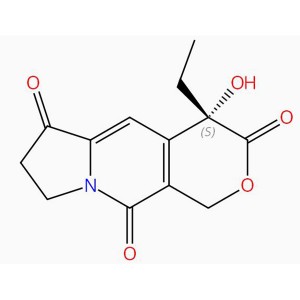 C13H13NO5 1H-Pyrano[3,4-f]indolizine-3,6,10(4H) -trione, 4-ethyl-7,8-dihydro-4- hydroxy-, (4S)- (9CI, ACI) H319, H302
