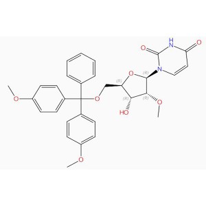 C31H32N2O8   Uridine, 5′-O-[bis(4-methoxyphenyl)phenylmethyl]-2′-O-methyl- (9C I, ACI)